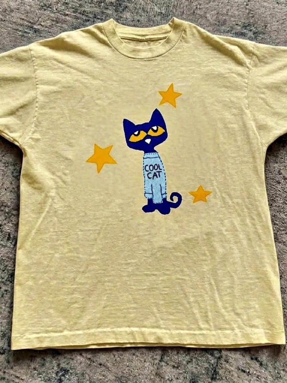 Pete the Cat Cool Cat Summer Graphic T-Shirt Yellow